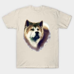 Akita Inu Watercolor Dog T-Shirt